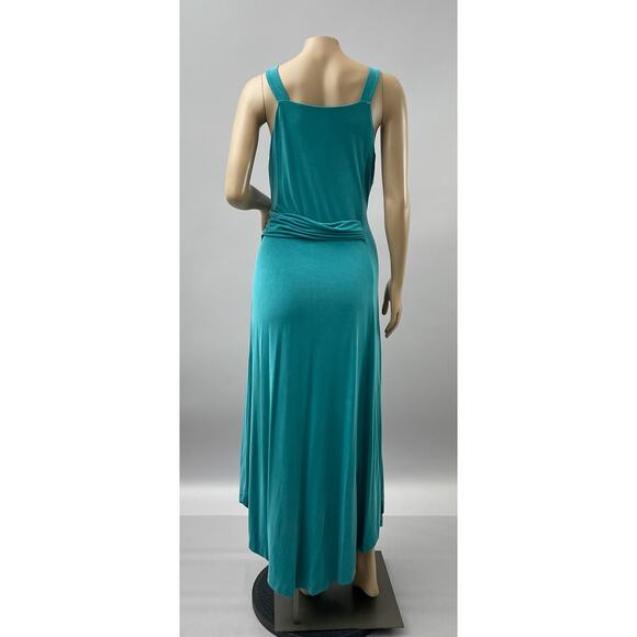 Maeve Anthropologie Dress Women L Azores Teal Blue Midi Boho Casual Coastal - Picture 5 of 11